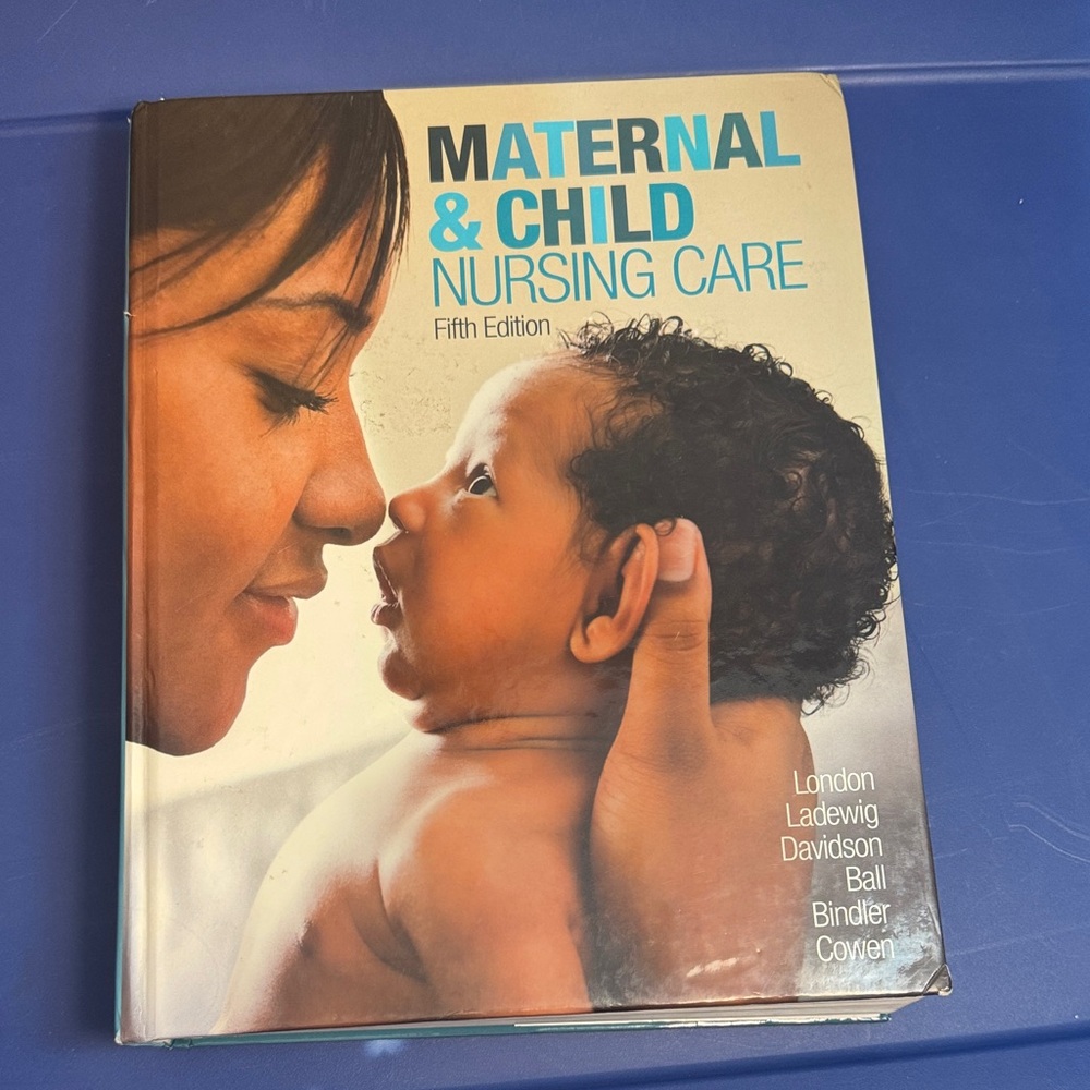 Pearson Maternal & Child Nursing Care Book - Blue and White